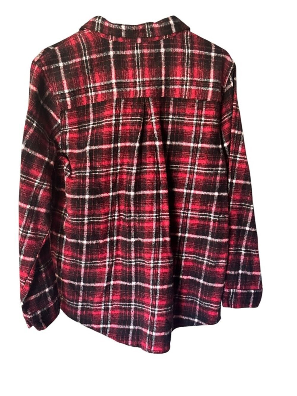 New Directions Women’s Black & Red Plaid Sweater - Picture 3 of 7